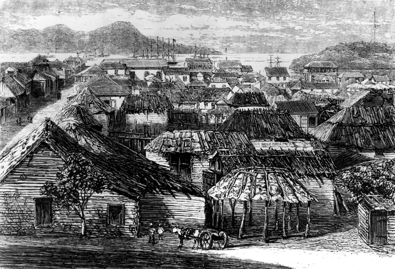 Puerto Plata városa és öble, Santo Domingo, 1873 alkotó: Unbekannt
