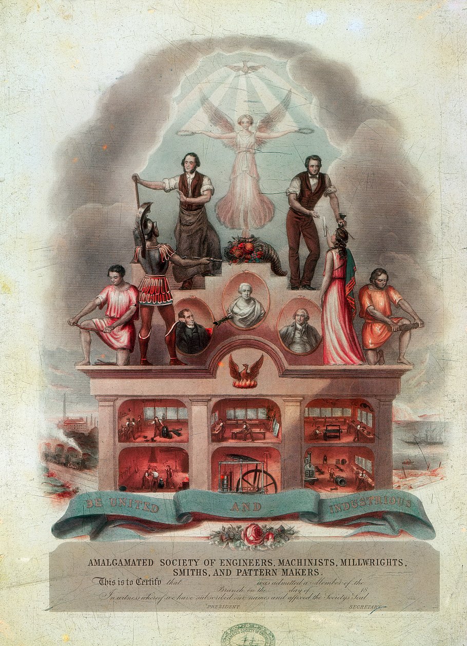 Szakszervezeti tekercs, 1851 alkotó: Unbekannt