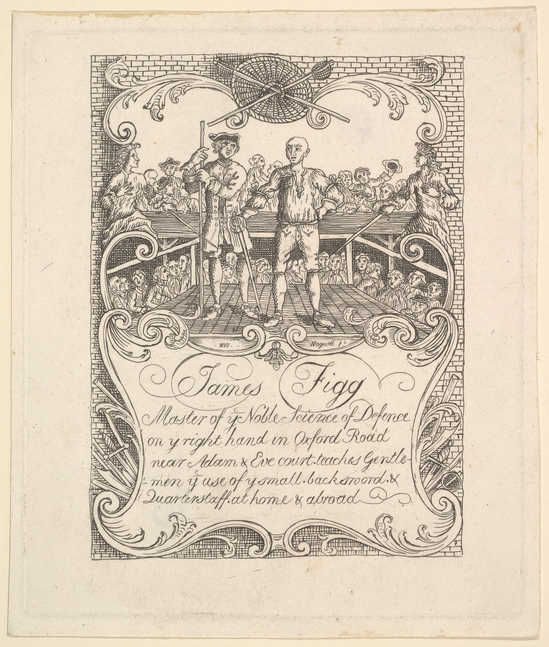 James Figg kereskedelmi kártyája, 1790-es évek. alkotó: Unbekannt