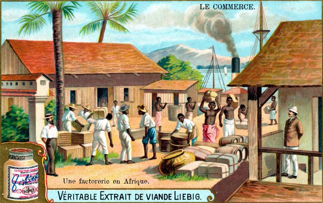 Kereskedelem: afrikai kereskedelmi állomás, c1900 alkotó: Unbekannt