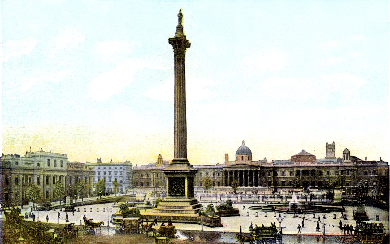 Trafalgar Square és Nelsons oszlop, London, 20. század alkotó: Unbekannt