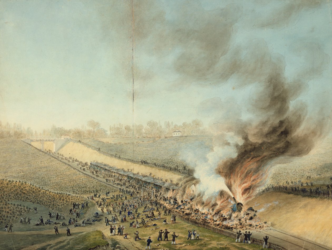 Vonatbaleset Bellevue-ban 1842-ben, 19. század alkotó: Unbekannt