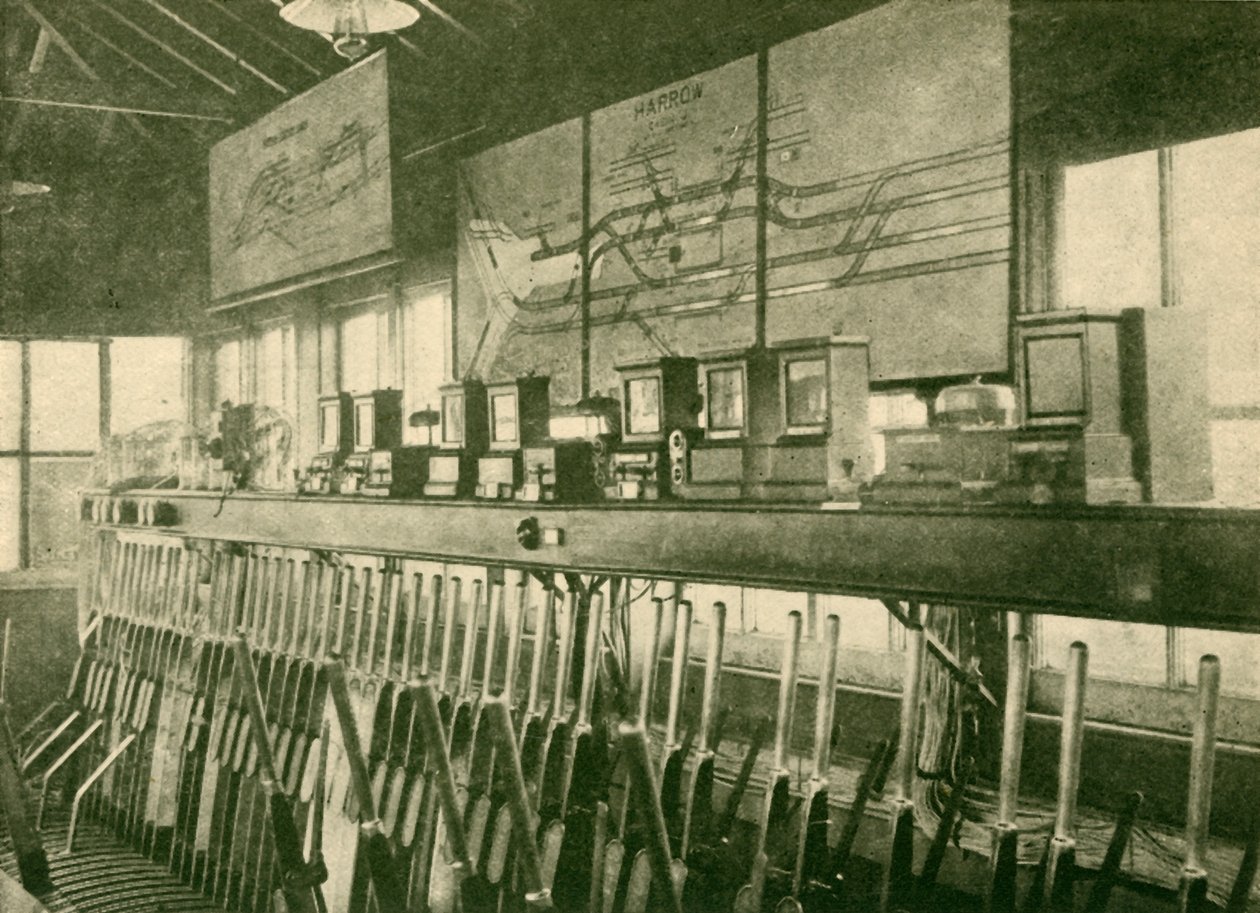 Vonat mozgási diagramja a Signal-Box-ban, Metropolitan Railway, 1930. alkotó: Unbekannt