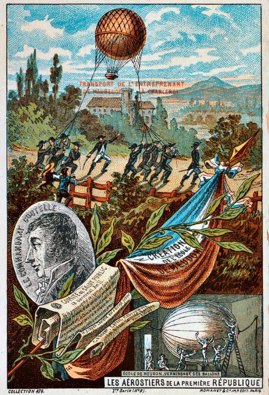 Az Entreprenant ballon szállítása Mauberge-ből Charleroi-ba, 1794 1890-es évek. alkotó: Unbekannt