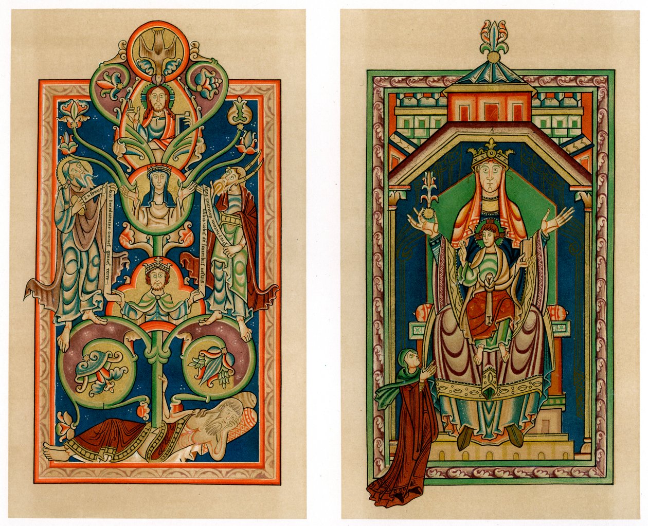 Jesse fája és a Szűz és a gyermek trónol, 1130-1140 alkotó: Unbekannt
