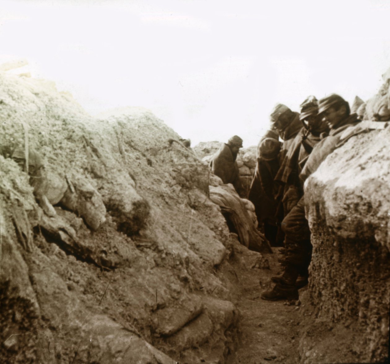 Árkok, Champagne, Észak-Franciaország, c1914-c1918 alkotó: Unbekannt