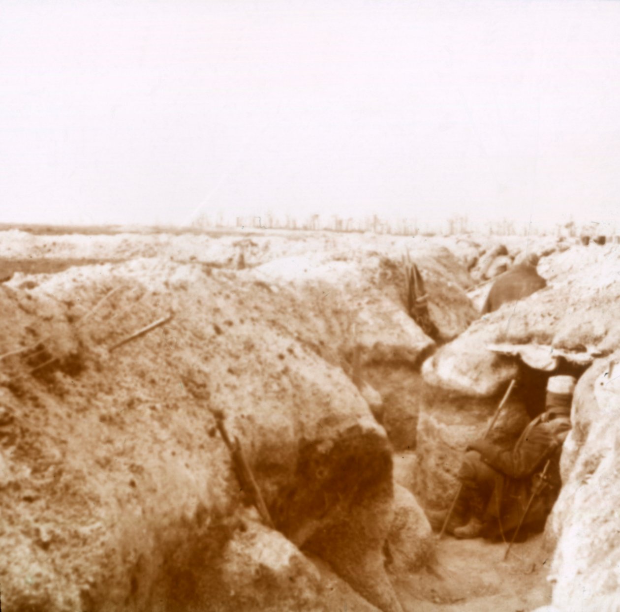 Árkok, Champagne, Észak-Franciaország, c1914-c1918 alkotó: Unbekannt
