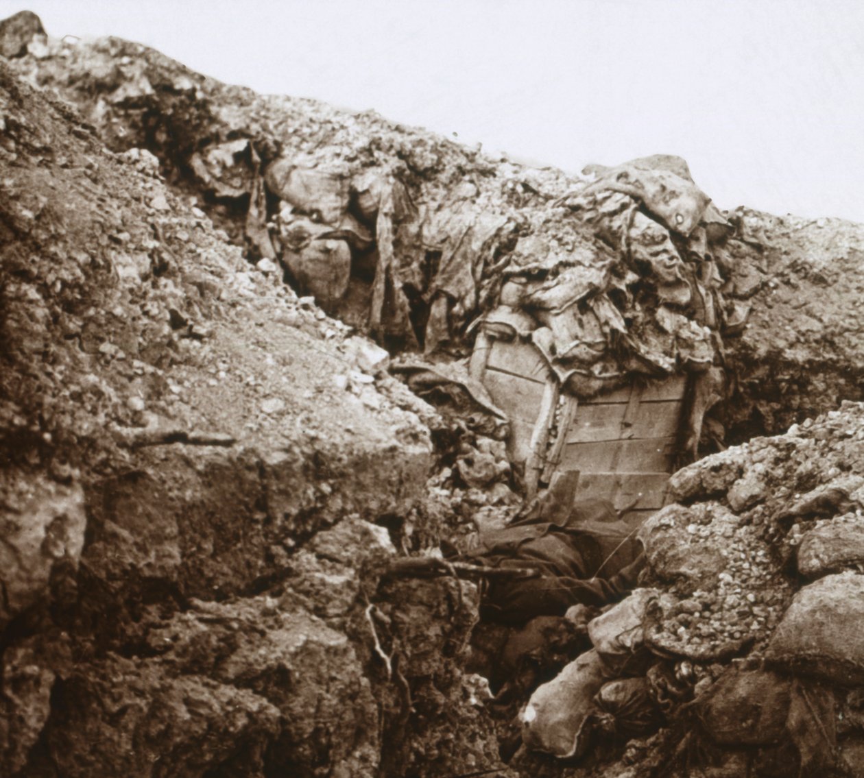 Trenches, Champagne, Észak-Franciaország, 1914-c1918 alkotó: Unbekannt
