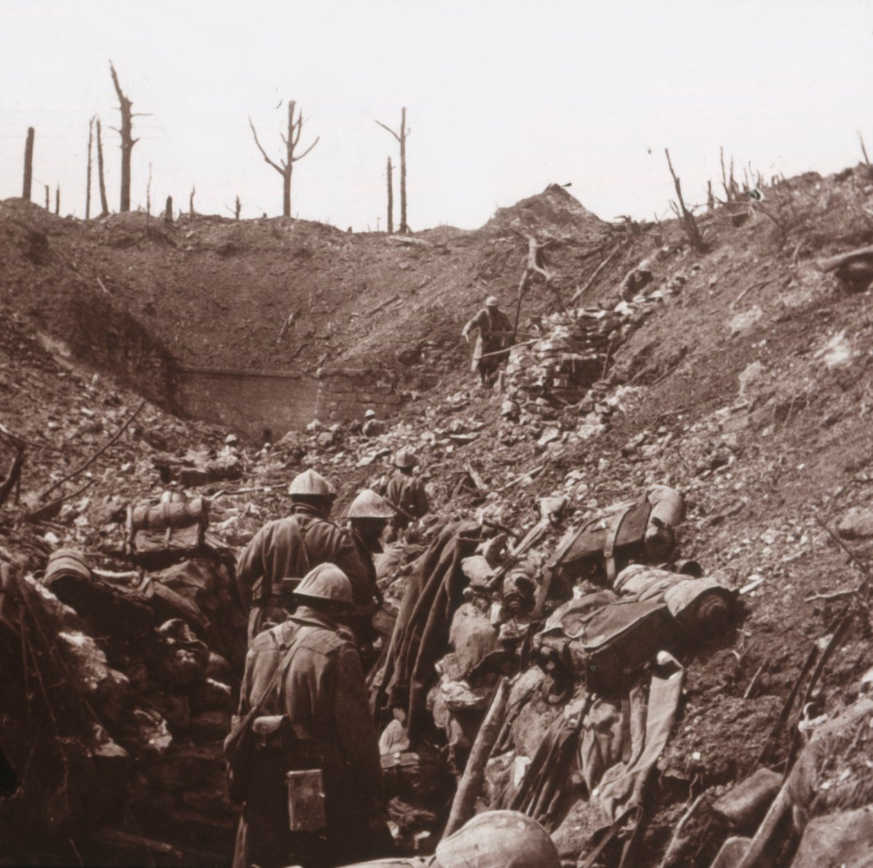 Trenches, Fort Vaux, Észak-Franciaország, 1914-c1918 alkotó: Unbekannt