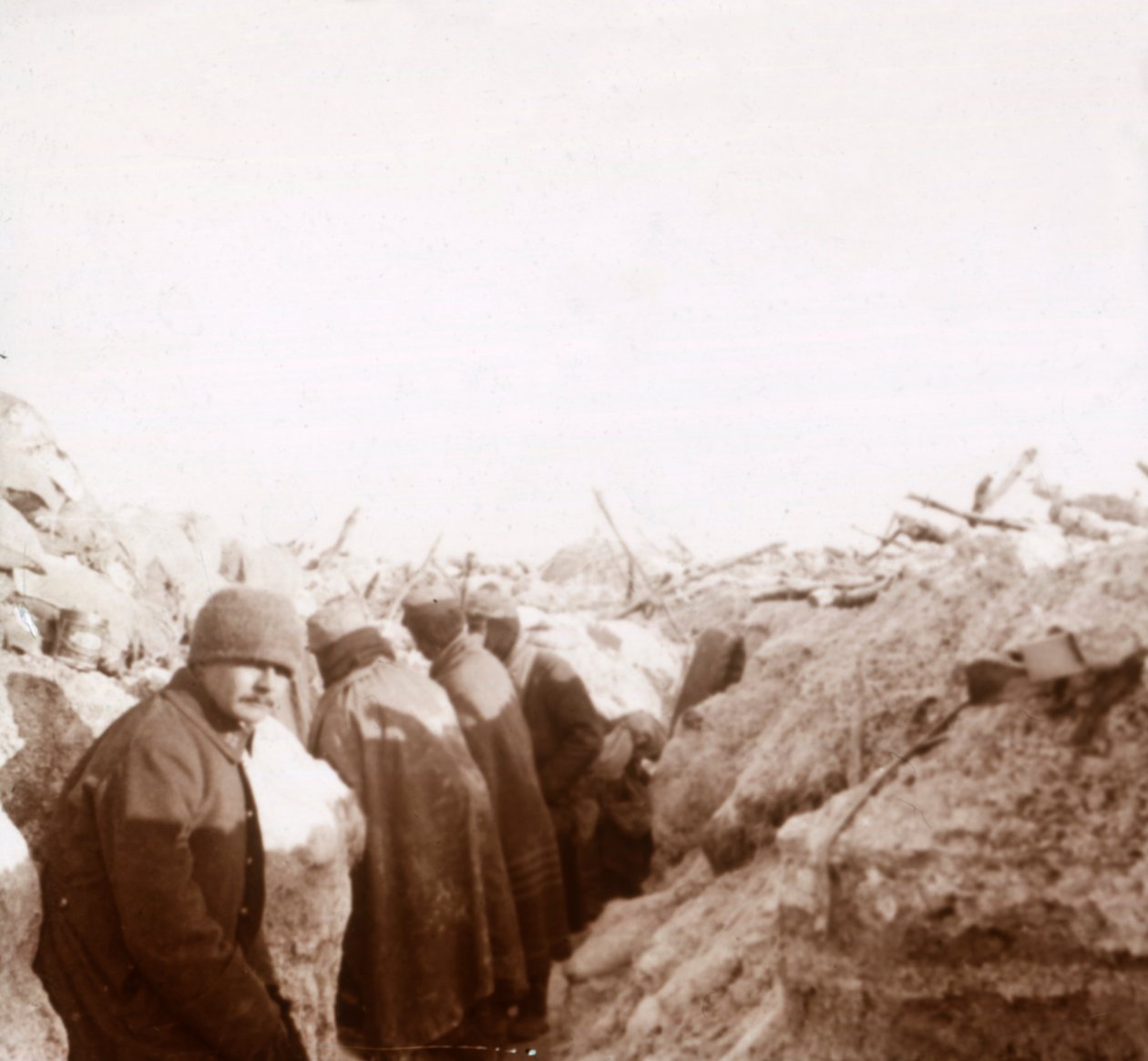Trenches, Tahure, Észak-Franciaország, c1914-c1918 alkotó: Unbekannt