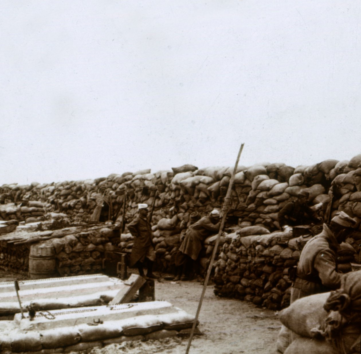 Árkok Mamelon Vertnél, Nieuwpoort, Flandria, Belgium, 1914-c1918 alkotó: Unbekannt