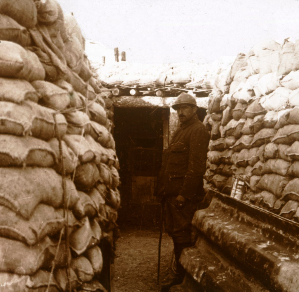 Árkok Champagne-ban, Észak-Franciaországban, 1914-c1918 között alkotó: Unbekannt