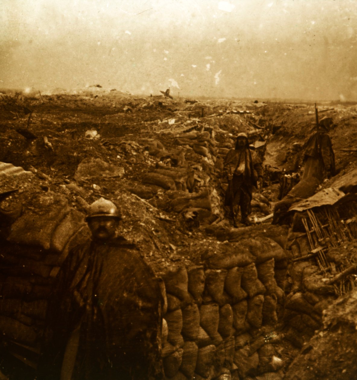 Árkok a frontvonalon, Moulin de Souain, Észak-Franciaország, 1915 alkotó: Unbekannt