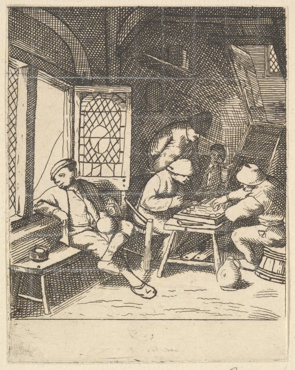 Tric Trac Players, 1610-85. alkotó: Unbekannt