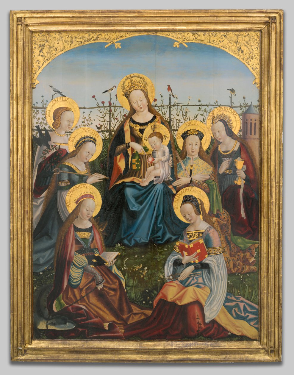 Szűzanya és Gyermeke a szentekkel triptichonja, 150515. alkotó: Unbekannt