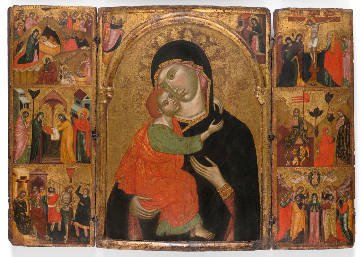 A Szűz és a Gyermek triptichonja jelenetekkel Krisztus életéből, 131030. alkotó: Unbekannt