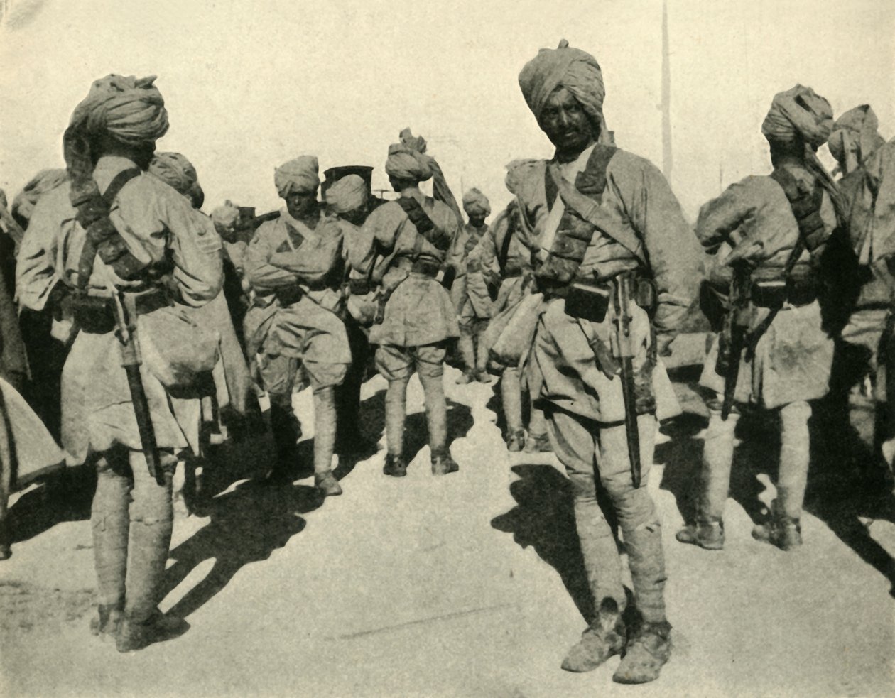 A Sirhind Brigád csapatai, Flandria, első világháború, 1914, c1920. alkotó: Unbekannt
