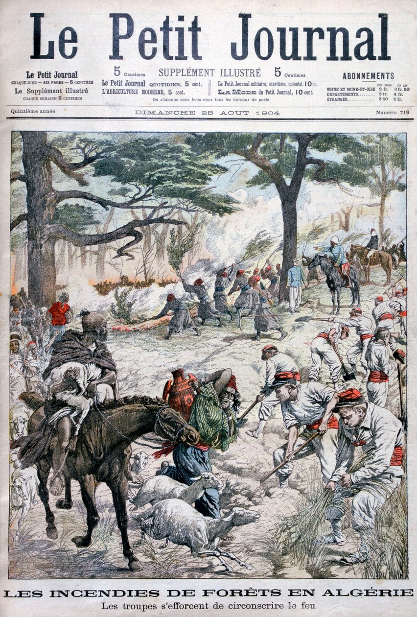 Erdőtüzet megfékezni próbáló csapatok, Algéria, 1904 alkotó: Unbekannt