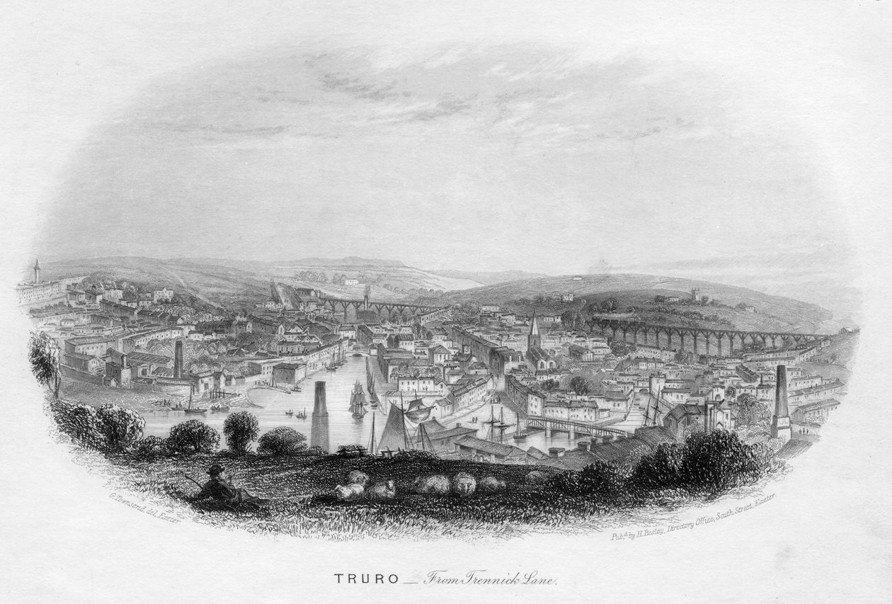 Truro, a Trennick Lane-ből, 1860 alkotó: Unbekannt