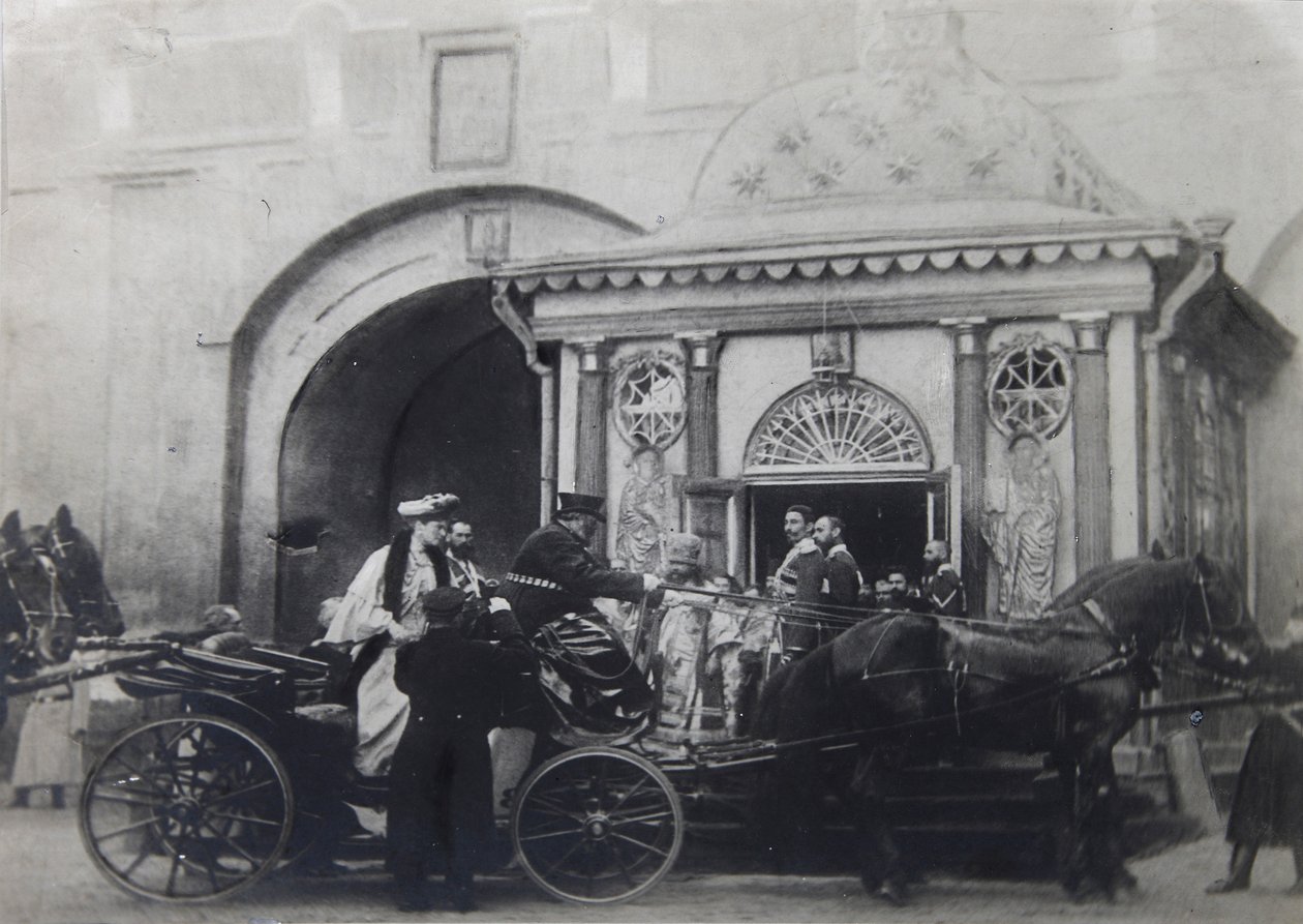 Alexandra Fjodorovna cárnő látogatása az Ibériai kápolnában, Moszkva, Oroszország, 1900-as évek alkotó: Unbekannt