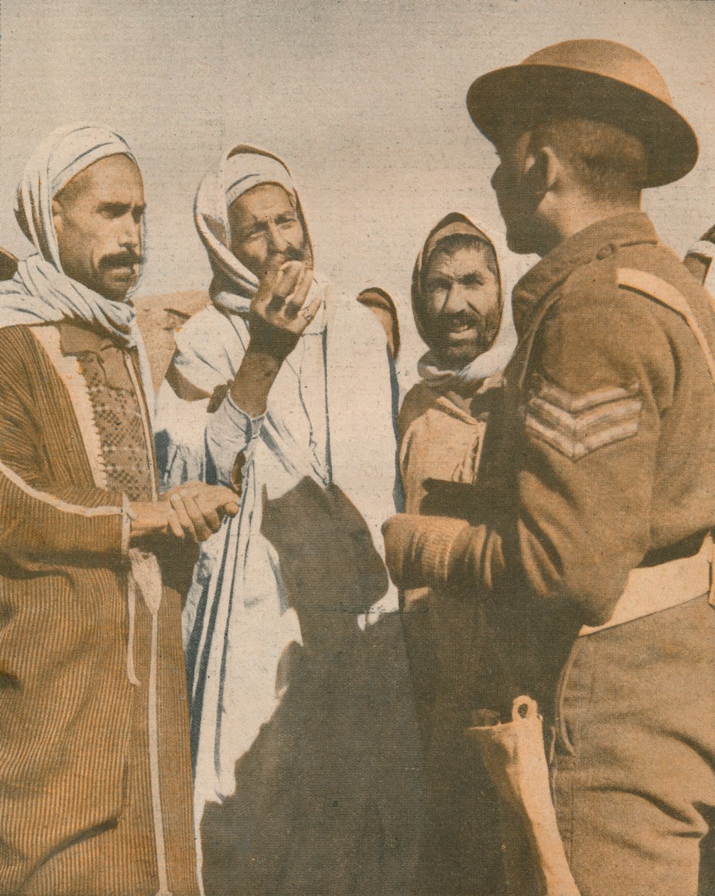 A tunéziai arabok egy brit őrmestert fogadnak Chaouachban, 1943 alkotó: Unbekannt