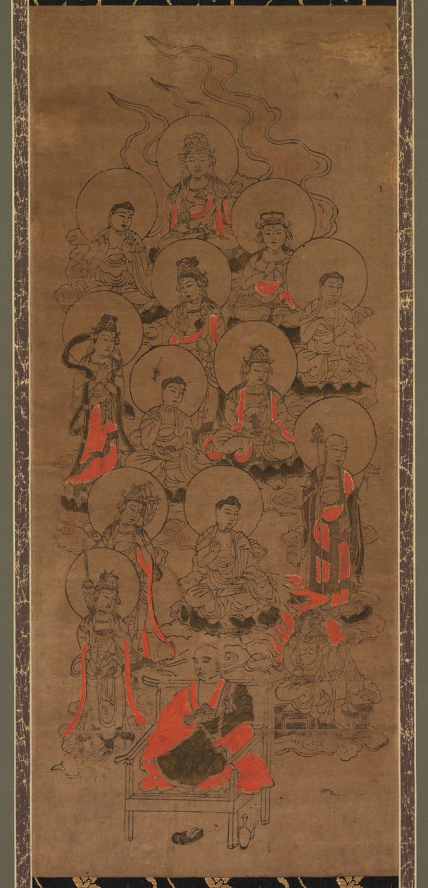 Tizenkét Buddha és Kobo Daishi Jusanbutsu, 17. század vége. alkotó: Unbekannt