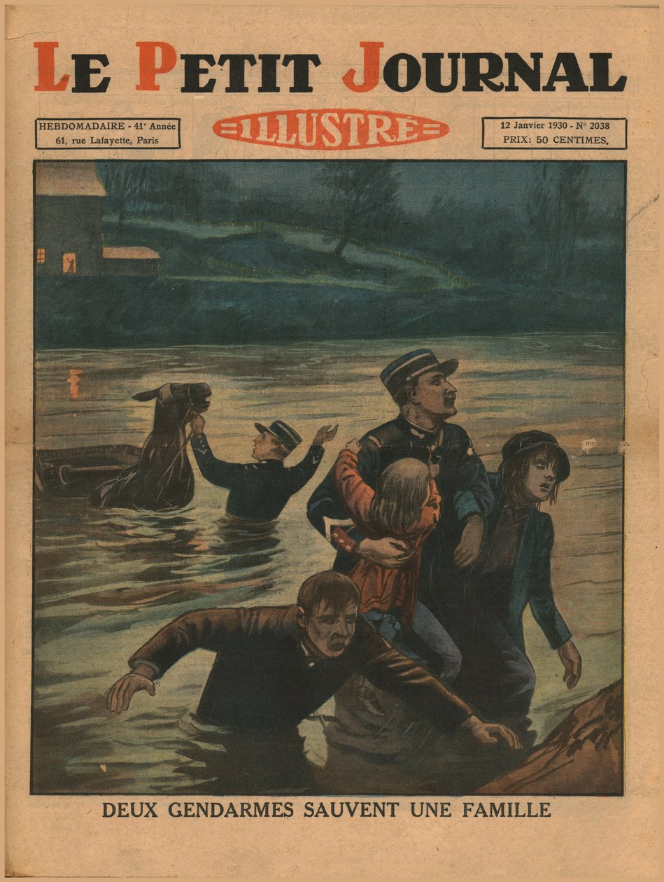 Két rendőr megment egy családot, 1930. alkotó: Unbekannt