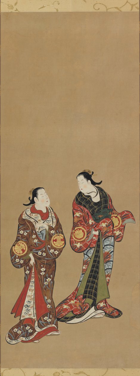Két magas nő sötét köntösben, Edo-korszak, 1615-1868. alkotó: Unbekannt