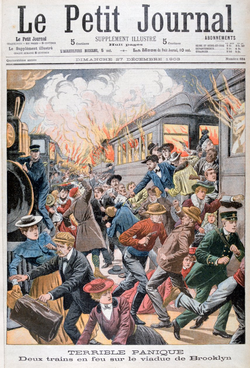 Két vonat égett a Brooklyn hídon, 1903 alkotó: Unbekannt