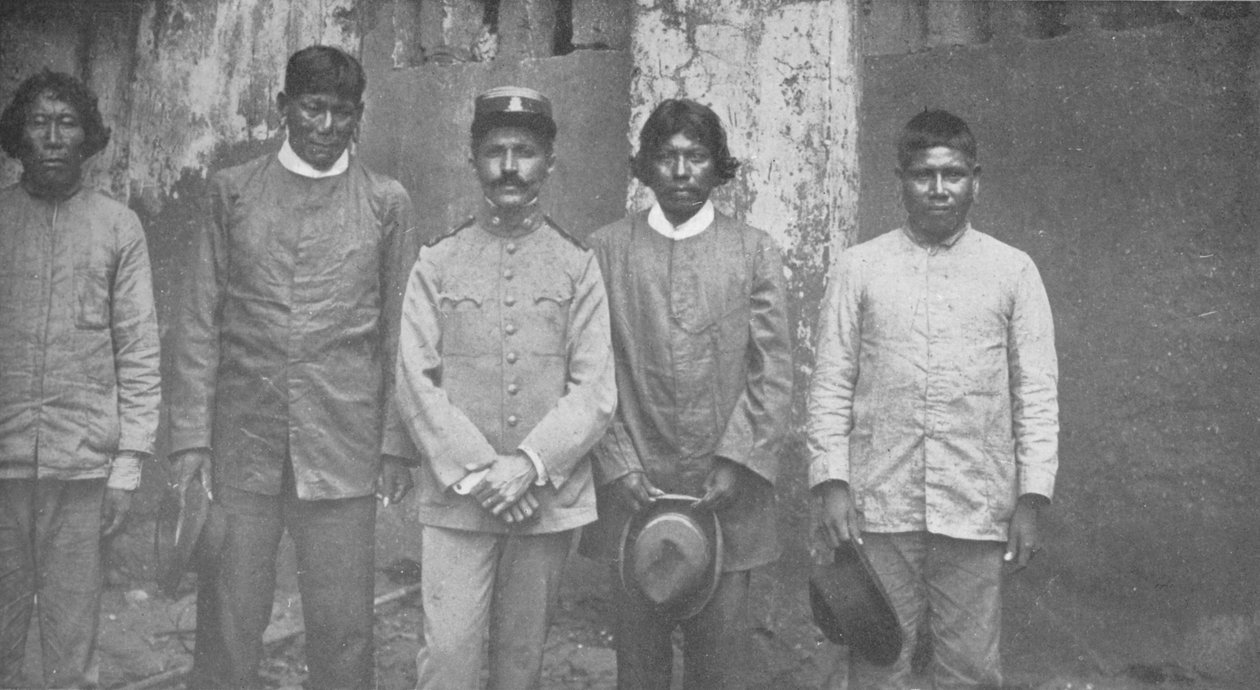 Tymbiras indiánok Maranhao államból. Pedro Dantas hadnagy és tolmácsai, 1914 alkotó: Unbekannt