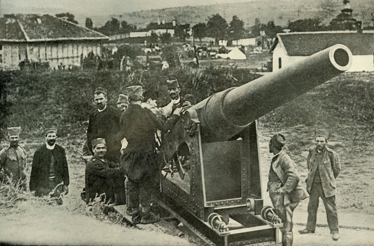 A Servian Tüzérség tipikus csoportja, 1919. alkotó: Unbekannt