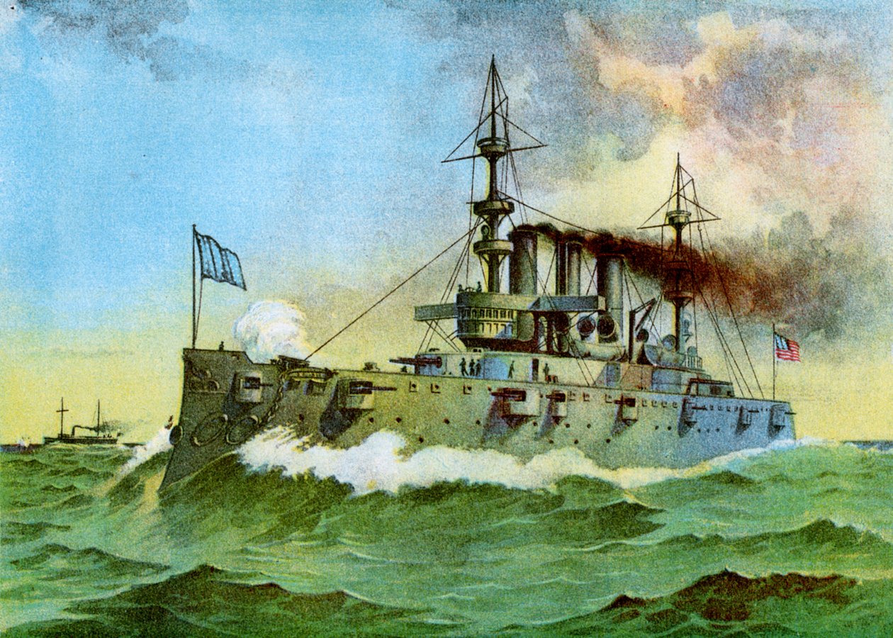 USS New York, amerikai páncélozott cirkáló, 1898 alkotó: Unbekannt