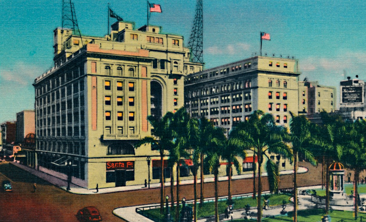 MINKET. Grant Hotel és Plaza. San Diego, Kalifornia, 1941 alkotó: Unbekannt