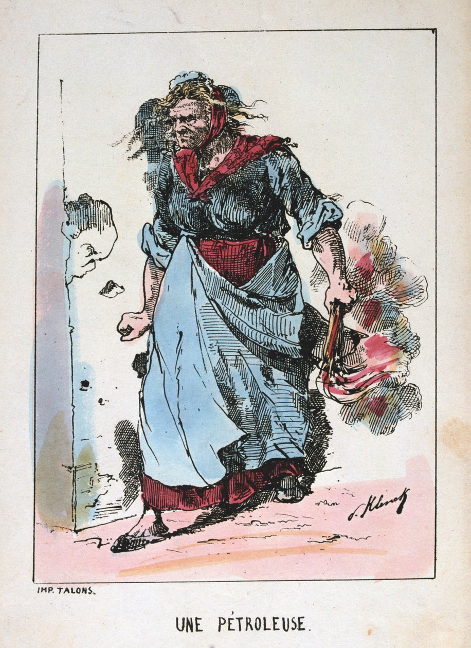 A Petroleuse, Párizs Kommün, 1871. alkotó: Unbekannt
