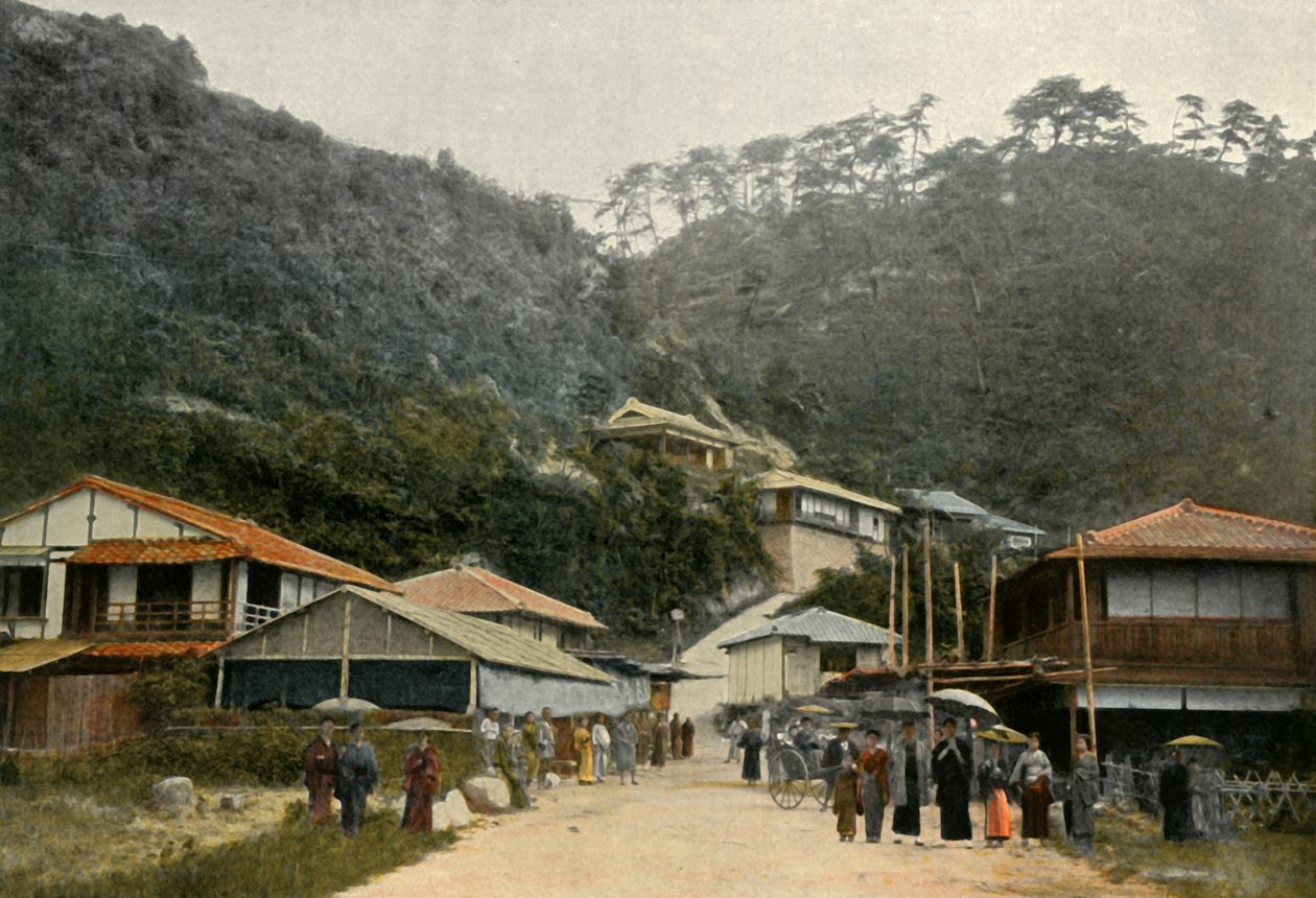 Rue A Nunobiki, P-re s de Kobe, A alsó d tagja Nunobiki, Nea r Kobe, 1900. alkotó: Unbekannt