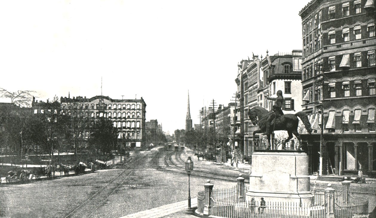 Union Square, New York, USA, 1895. alkotó: Unbekannt