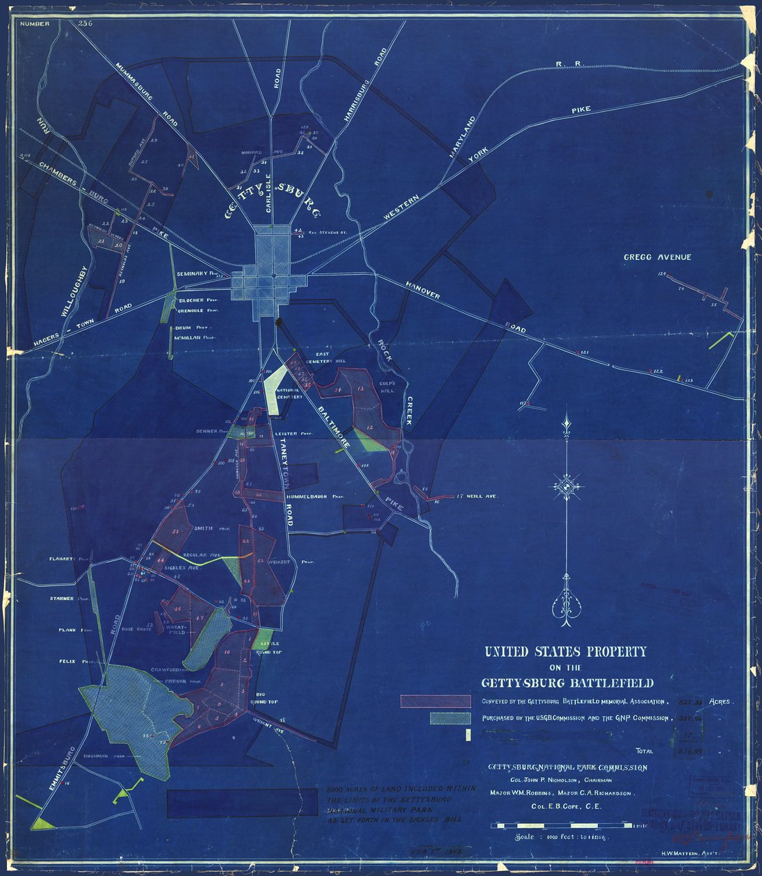 United States property on the Gettysburg battlefield alkotó: Unbekannt