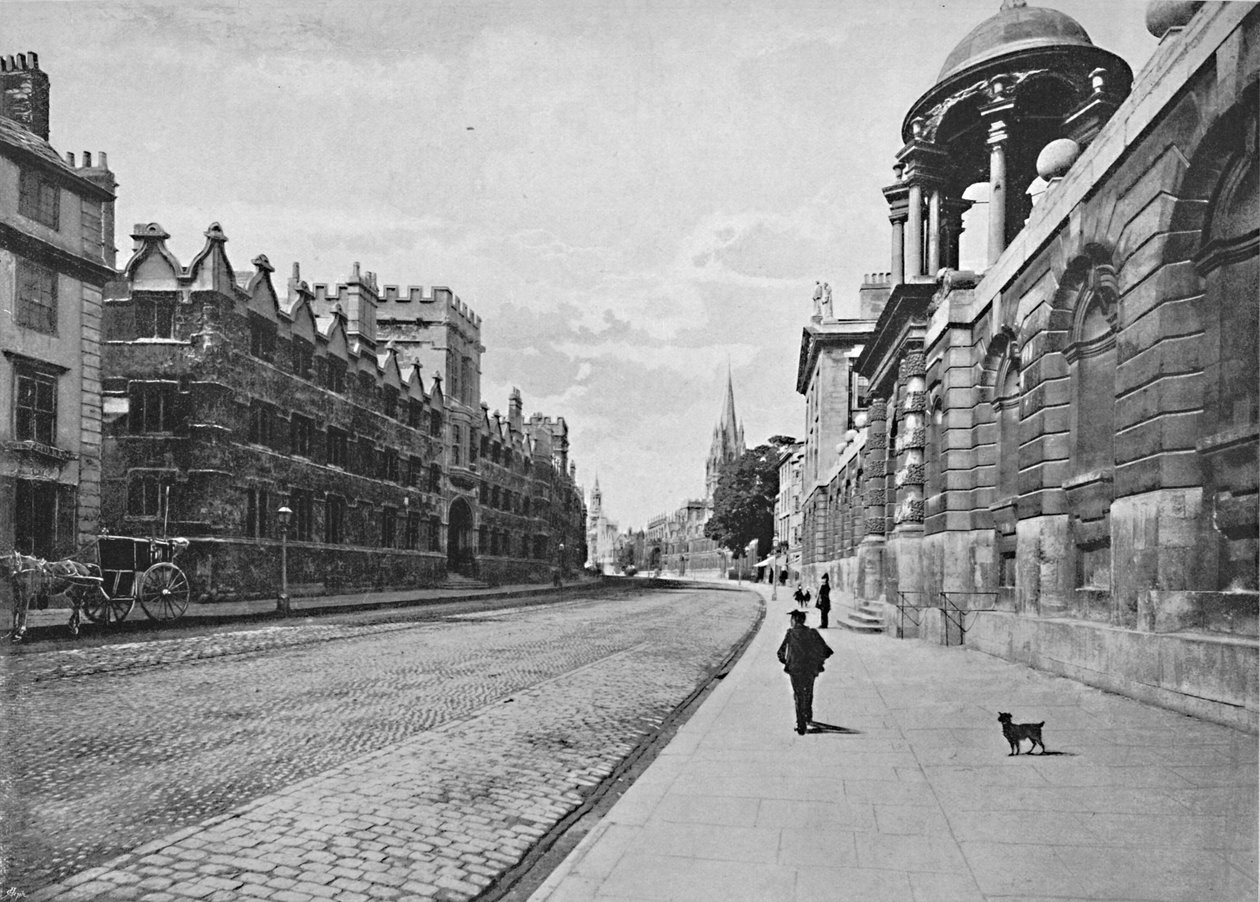 University College az oxfordi High Street-ről, 1896 alkotó: Unbekannt