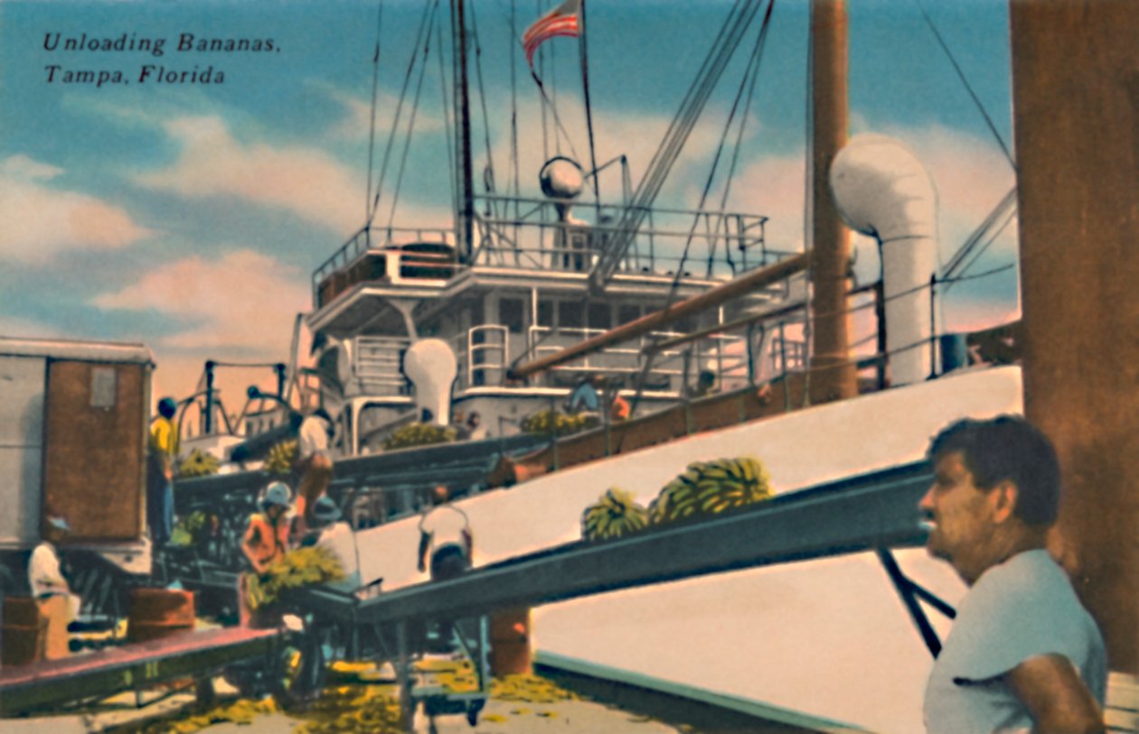 Bananas kirakása, Tampa, Florida, 1940-es évek alkotó: Unbekannt