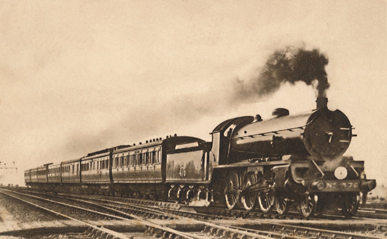 Nyugat-Anglia Étkezőautó Express Exeter-London 199 perc, XX. század eleje. alkotó: Unbekannt