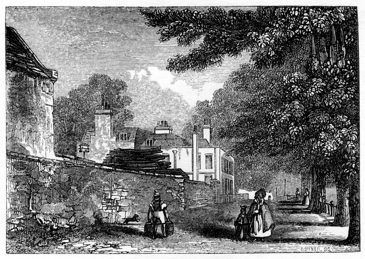 Upper Flask Tavern, Hampstead Heath, George Steevens rezidenciája, 1840 alkotó: Unbekannt