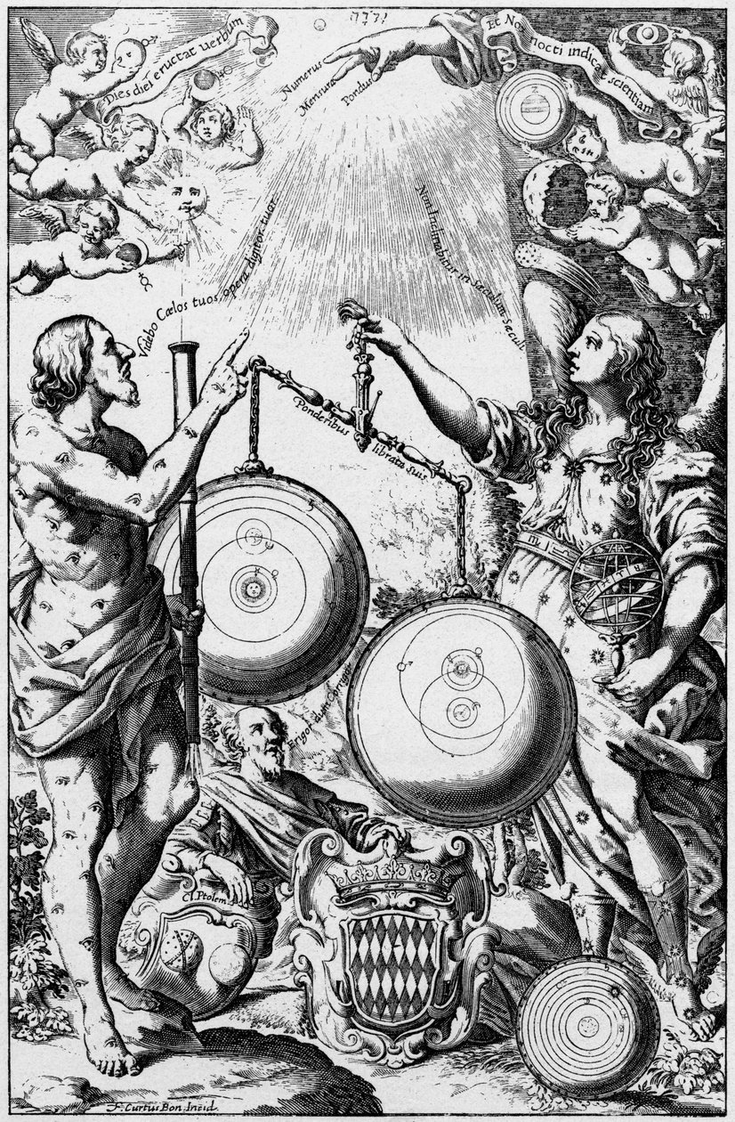 Uránia, a csillagászat múzsája, a világegyetem rendszereinek mérése és összehasonlítása, 1651 alkotó: Unbekannt