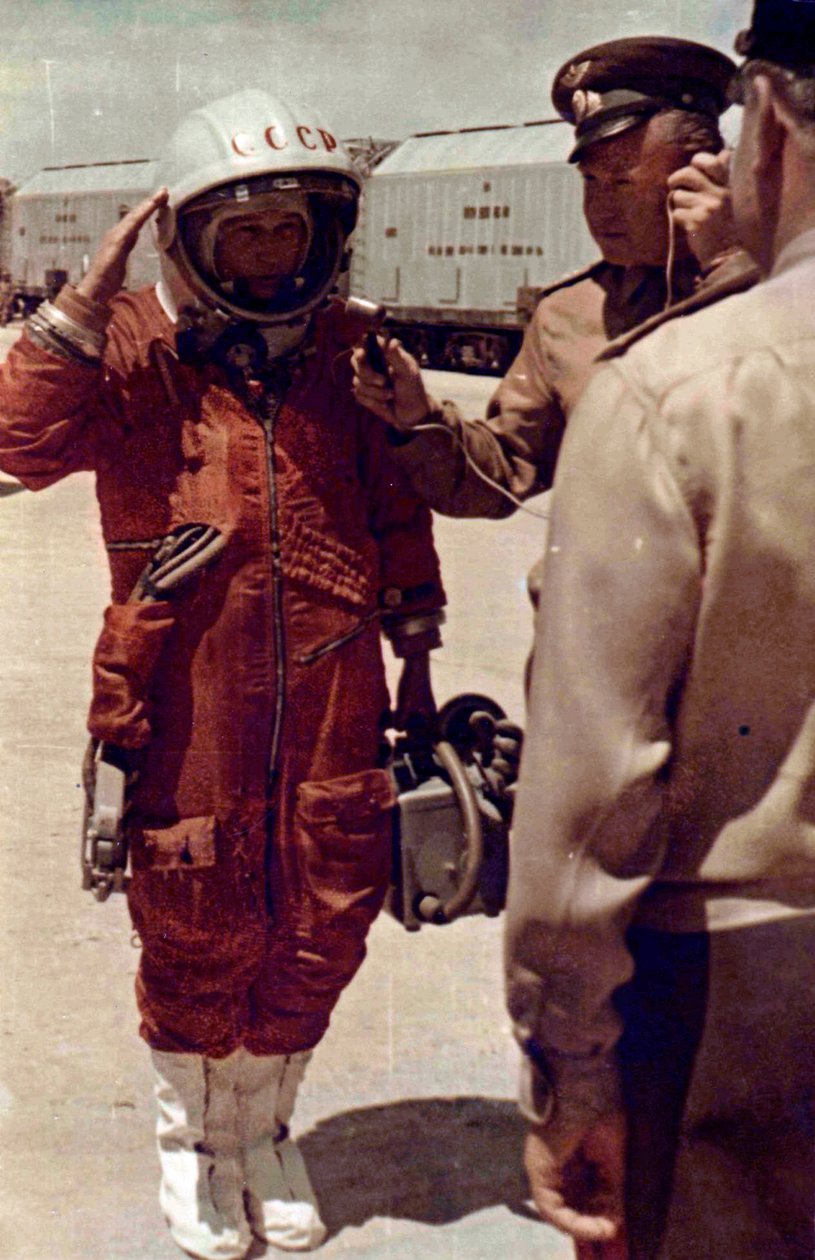 Valentina Tereshkova, orosz űrhajós, Bajkonuri kozmodrom, Szovjetunió, 1963. június 16. alkotó: Unbekannt