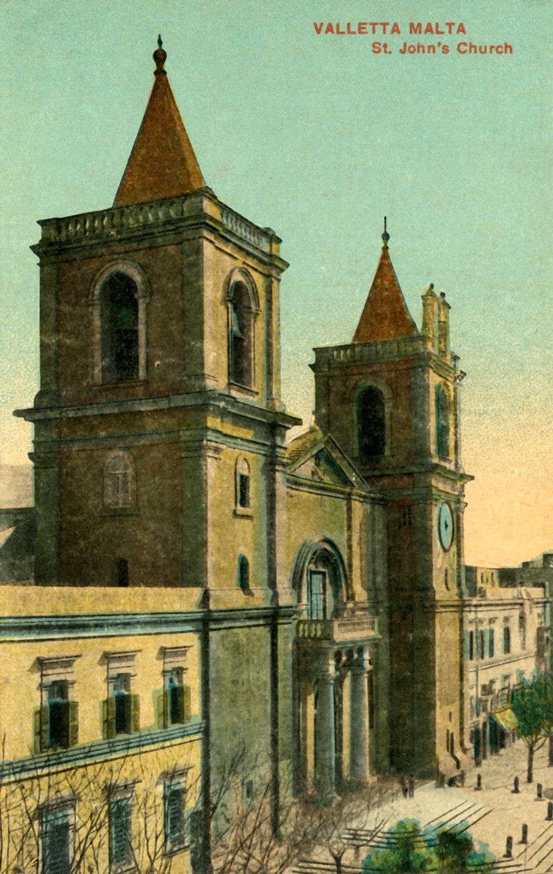 Valletta Málta – St. Johns Church, 1918-c1939. alkotó: Unbekannt