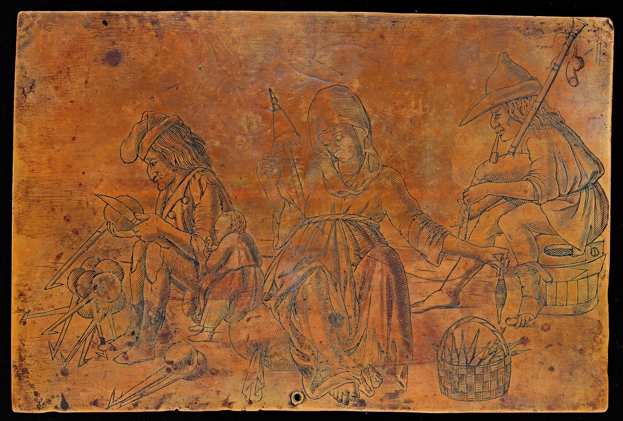 Különféle foglalkozások [recto], IV. negyed 15. század. alkotó: Unbekannt