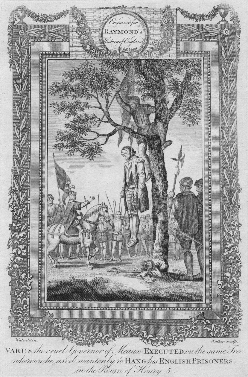 Varust, Meaux kegyetlen kormányzóját kivégezték, 1787 alkotó: Unbekannt