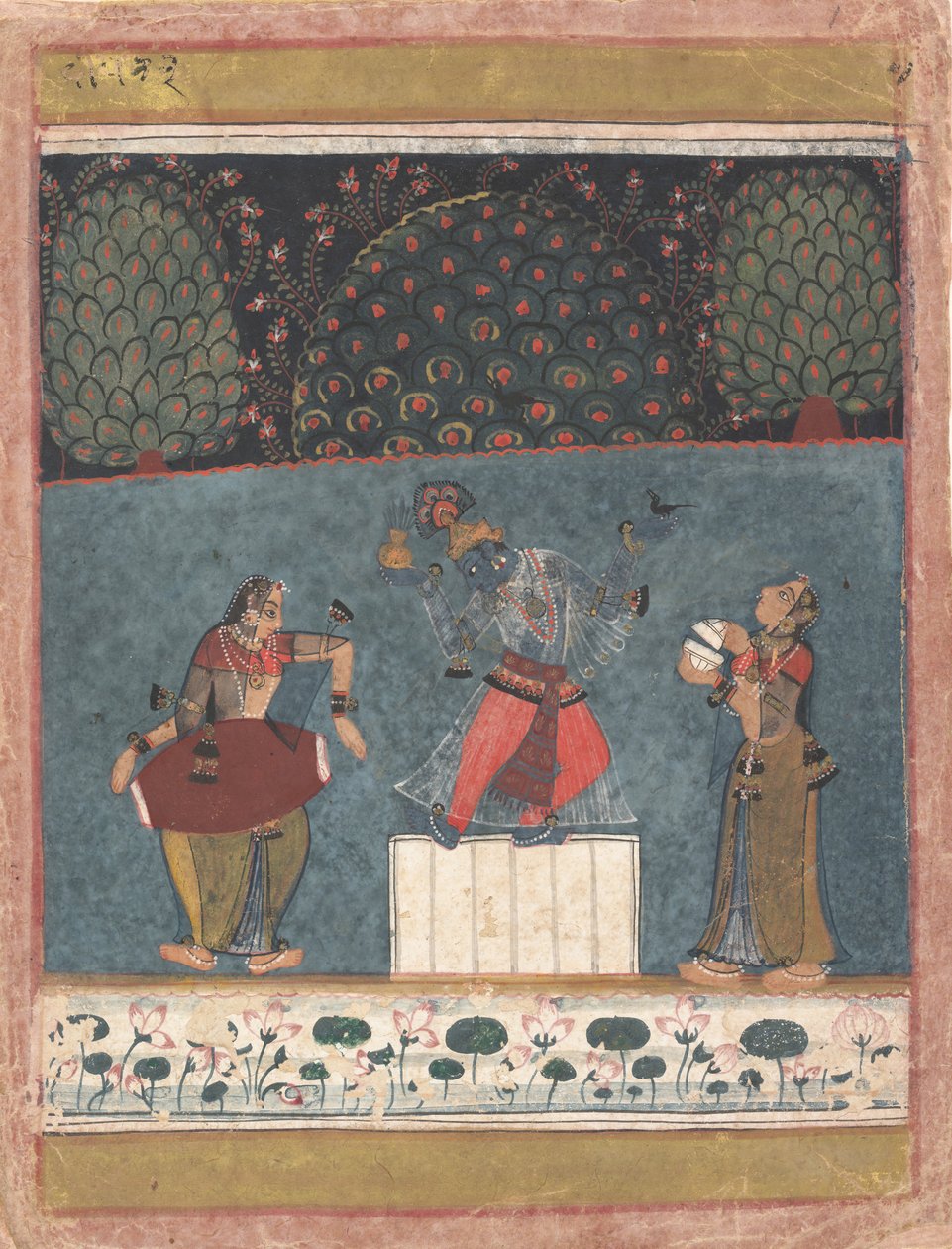 Vasant Ragini: Folio egy ragamala sorozatból Garland of Musical Modes, kb. 1630-40. alkotó: Unbekannt