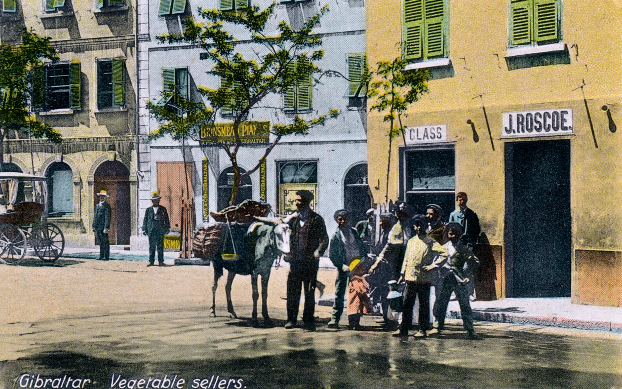 Zöldségárusok, Gibraltár, 1945 alkotó: Unbekannt