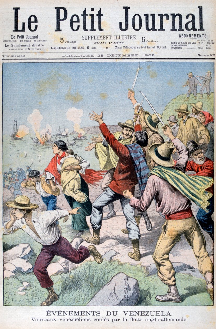 Az angol-német flotta által elsüllyesztett venezuelai hajók, 1902 alkotó: Unbekannt