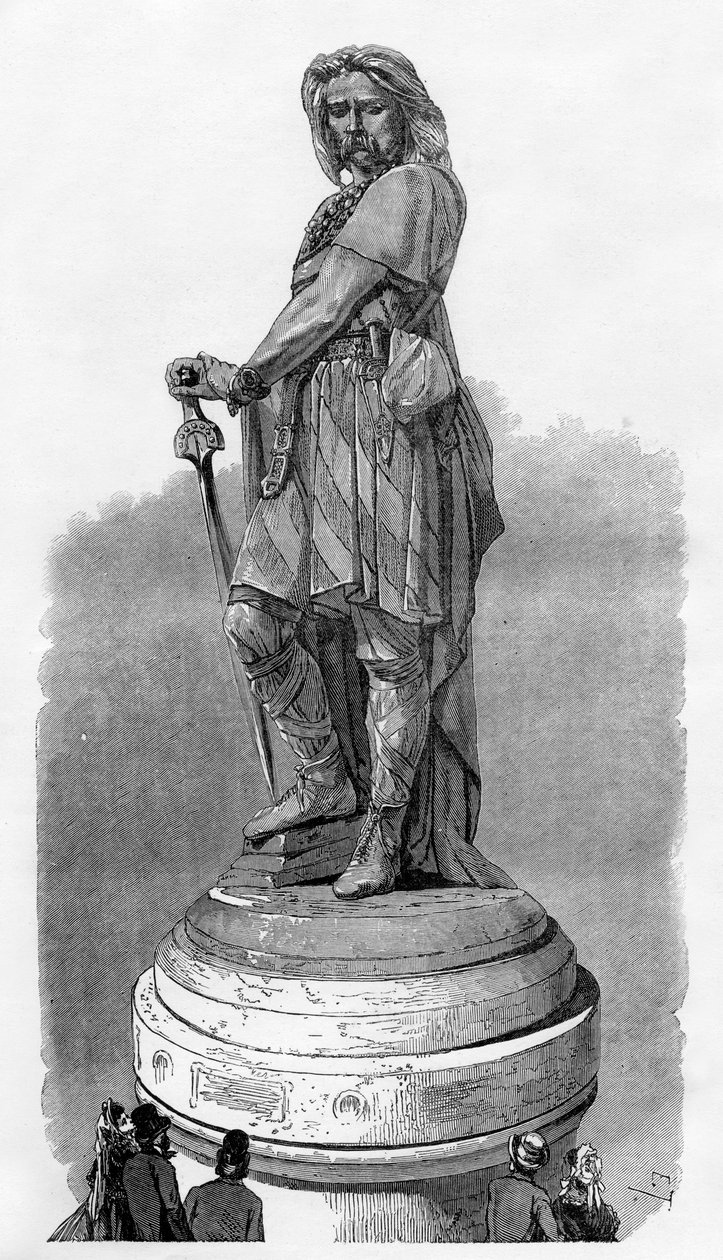 Vercingetorix emlékmű Alesia-ban, Dijon közelében, Franciaország, 1882-1884 alkotó: Unbekannt